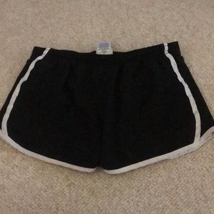 Black and white athletic shorts
